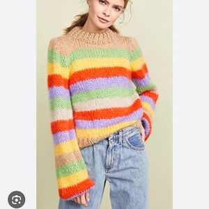 Ganni Juliard Knit Wool Sweater - M